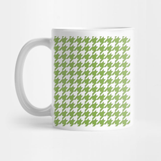 Houndstooth design in greenery and white by DavidASmith